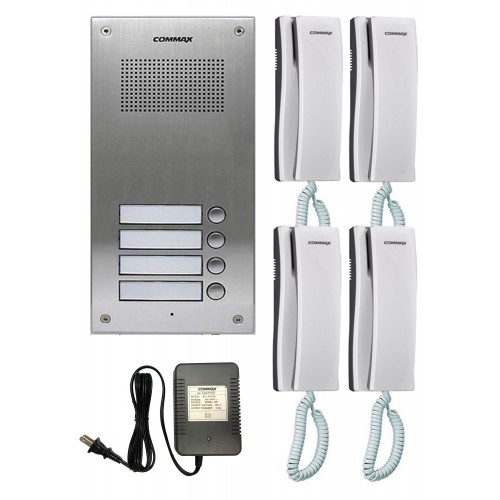 Commax 4 Apartment Audio Intercom System